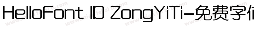 HelloFont lD ZongYiTi字体转换
